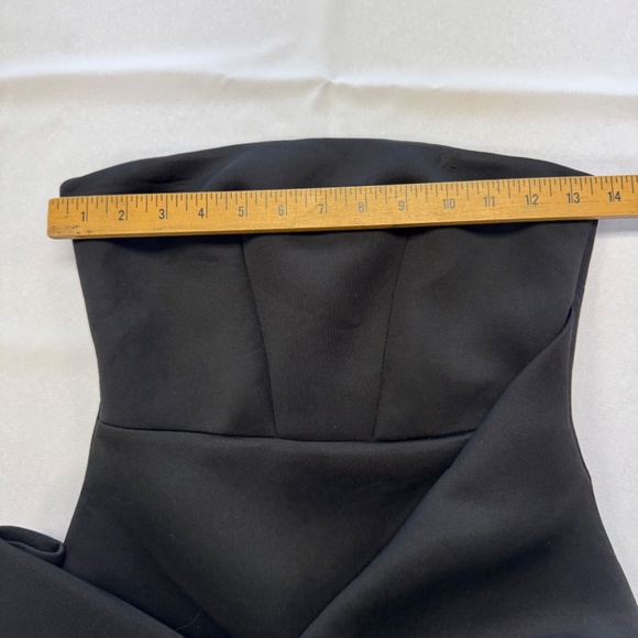 Asos Strapless Wrap Like Mini Dress Black Size 2 - Picture 10 of 12